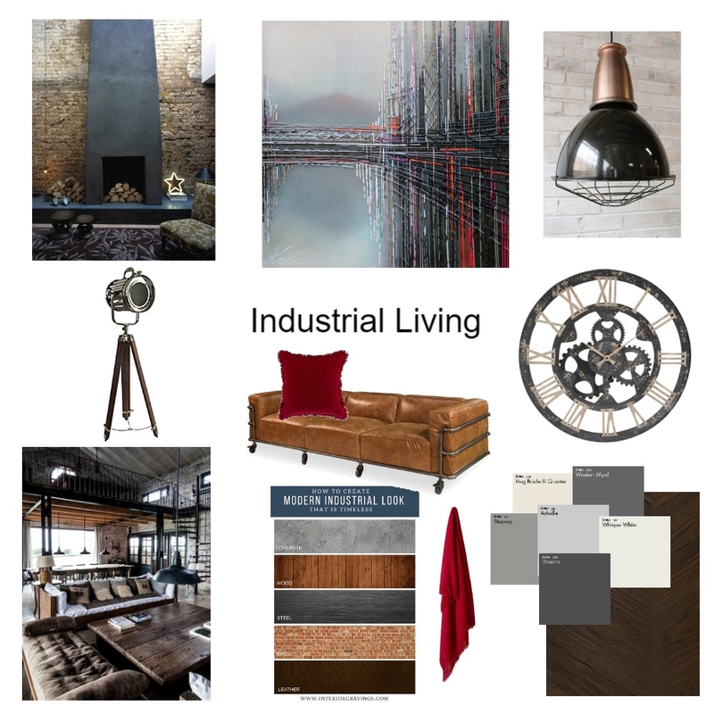 Industrial Living Mood Board Mod 3 Mood Board by daretodreaminteriordesign on Style Sourcebook