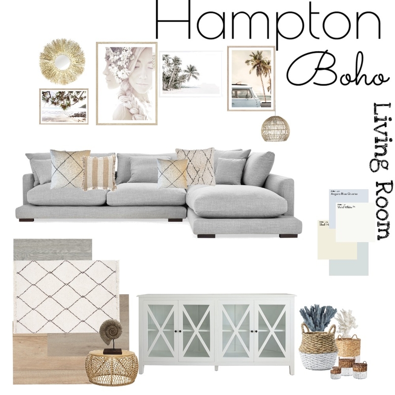 Hampton Boho Living Room Mood Board by Rozee on Style Sourcebook