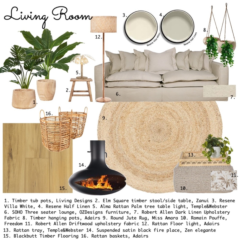 Module 9 Living room Mood Board by Leafdesigns on Style Sourcebook