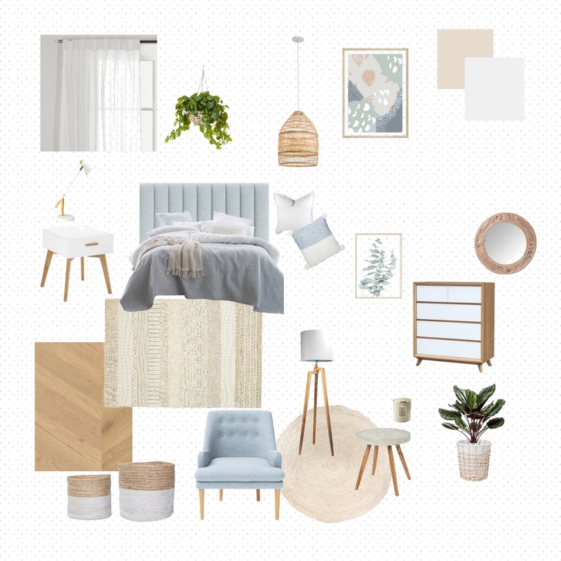 Scandi Bedroom Blue Accents Mood Board by Jess Fernandez on Style Sourcebook