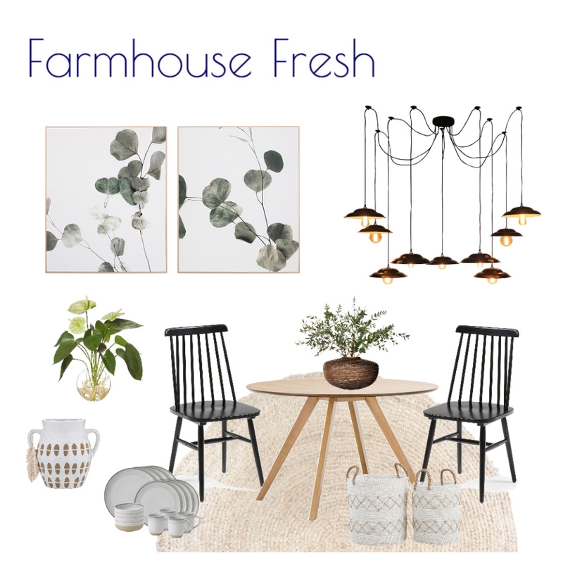 Farmhouse Fresh Dining Mood Board by Kohesive on Style Sourcebook