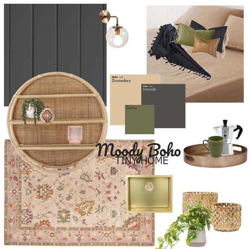 Luxe Boho Tiny Home Mood Board by thebohemianstylist on Style Sourcebook