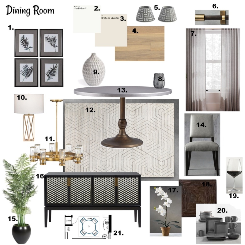 Dining Room Sample Board Mood Board by Seals Properties, LLC on Style Sourcebook