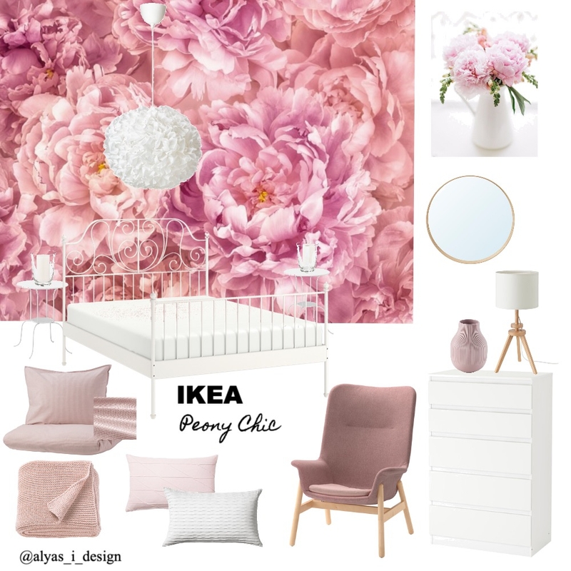 Peony girly bedroom Mood Board by AlyaSiDesign on Style Sourcebook