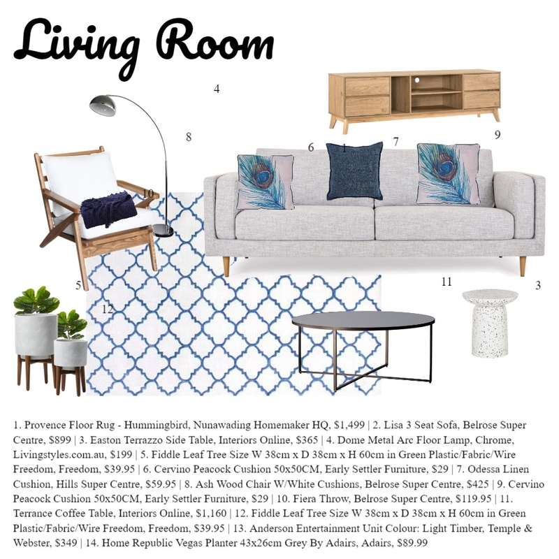 Living Room Mood Board by kathryn@jtomkins.com on Style Sourcebook