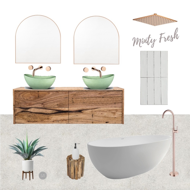 Minty Bathroom Mood Board by SR Interiors on Style Sourcebook