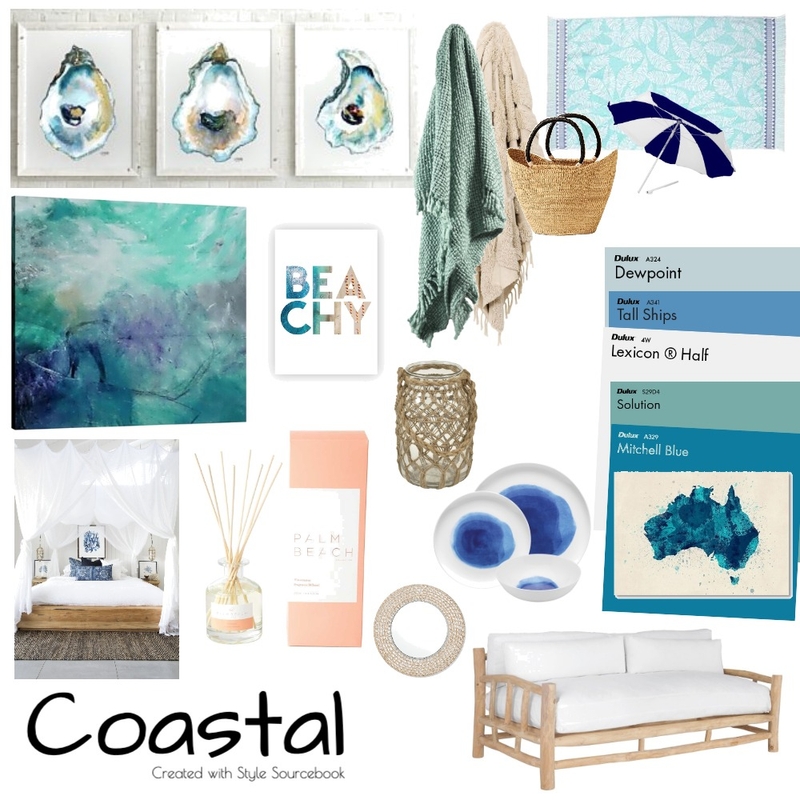 Coastal Mood Board by LStaines on Style Sourcebook