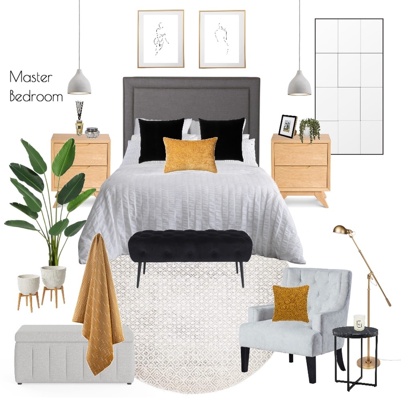 J & H - Master Bedroom 8.2 Mood Board by Abbye Louise on Style Sourcebook