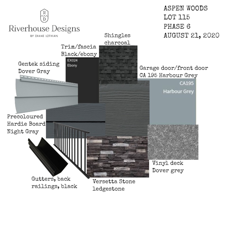 Lot 115 Aspen Woods Mood Board by Riverhouse Designs on Style Sourcebook