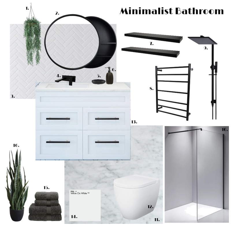 Minimalist Bathroom Mood Board by CayleighM on Style Sourcebook