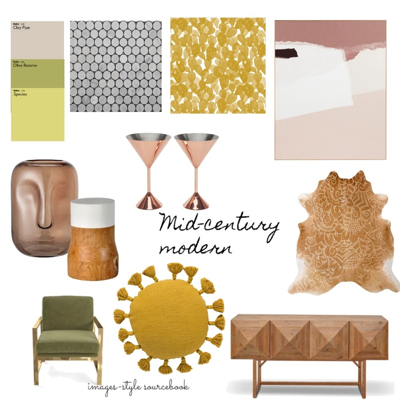 Mid-Century mood board Mood Board by Jo Murphy on Style Sourcebook