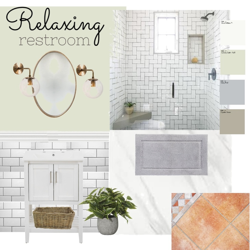 Relaxing Restroom Mood Board by SeaKDesign on Style Sourcebook