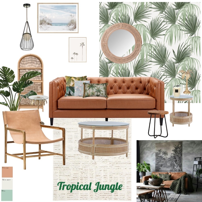 Topical Jungle Mood Board by Interior Luxe by Farheen on Style Sourcebook