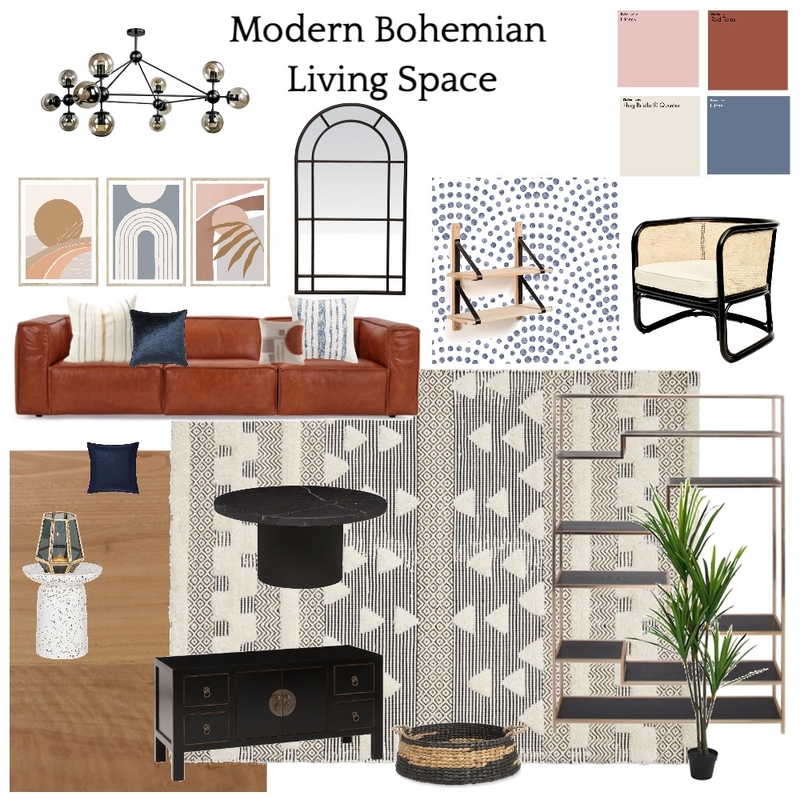 Practice- Boho Mod Mood Board by Amanda Hudson on Style Sourcebook