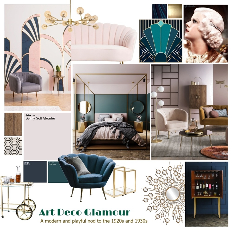 Art Deco Glamour Mood Board by Leesa Chalker on Style Sourcebook