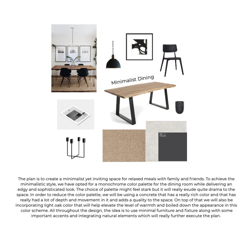 Sophisticated Minimalist Dining Mood Board by marcvincentperol on Style Sourcebook