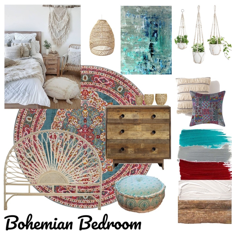 Bohemian Bedroom 1. Mood Board by kaylat on Style Sourcebook