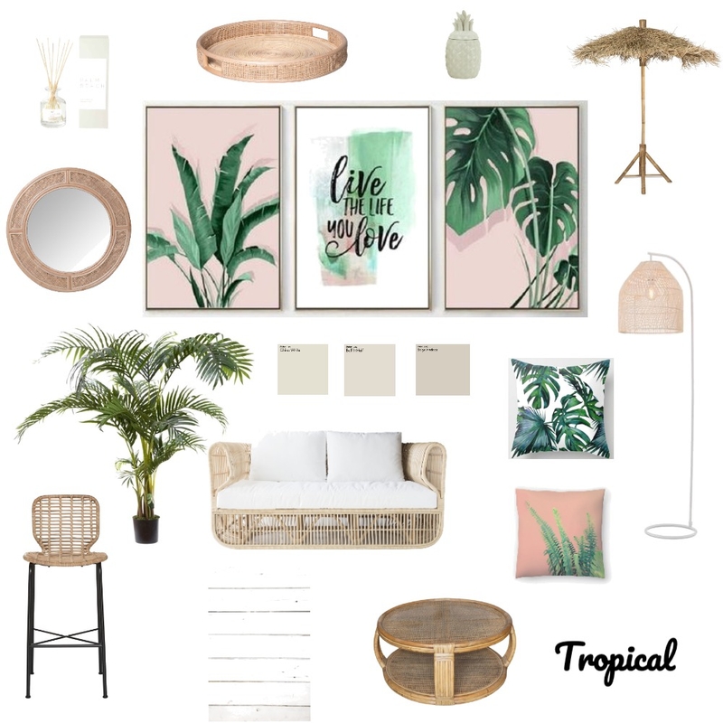 Tropical Mood Board by Carlyoppert on Style Sourcebook