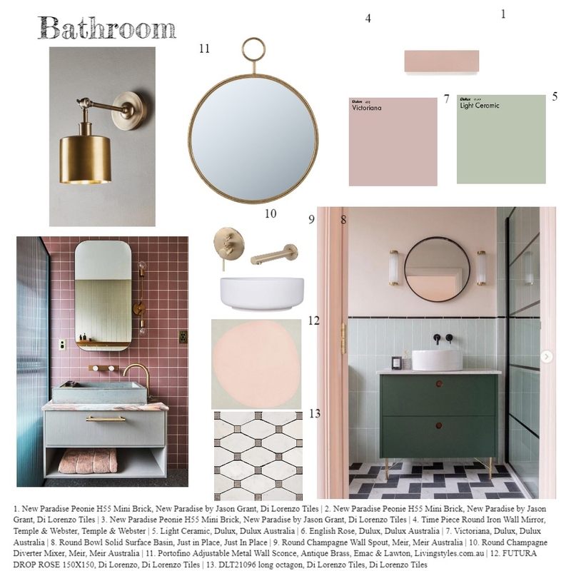 Kevington Bathroom Concept Mood Board by AM Interior Design on Style Sourcebook