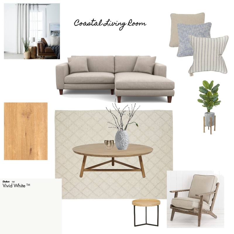 Coastal Living Room Mood Board by Aobeid on Style Sourcebook