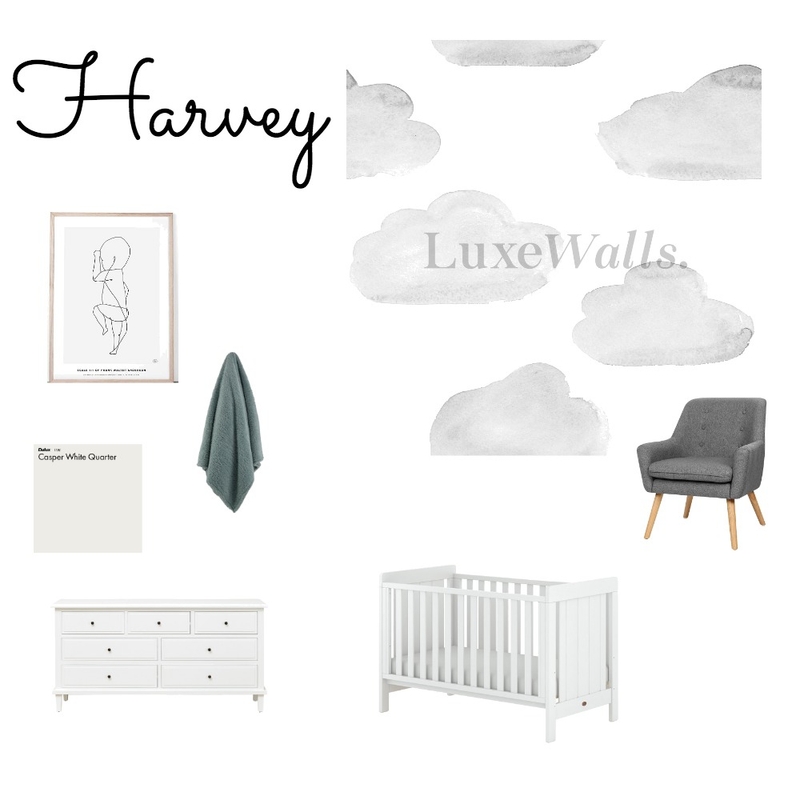 Harvey's Room option 1 Mood Board by AmyFennell on Style Sourcebook