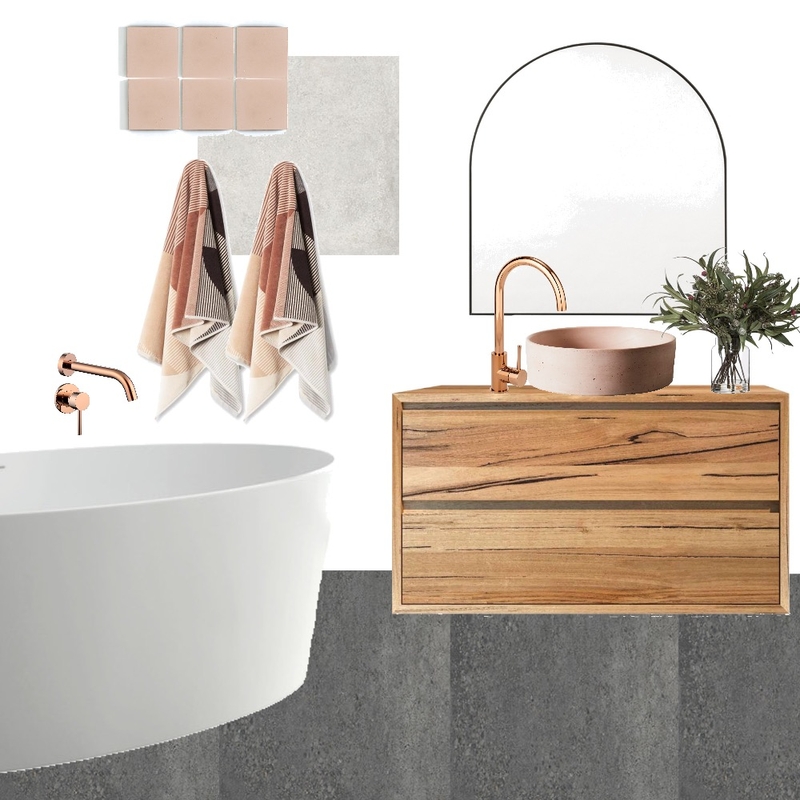 Peachy Bathroom Mood Board by Sarah Amos on Style Sourcebook