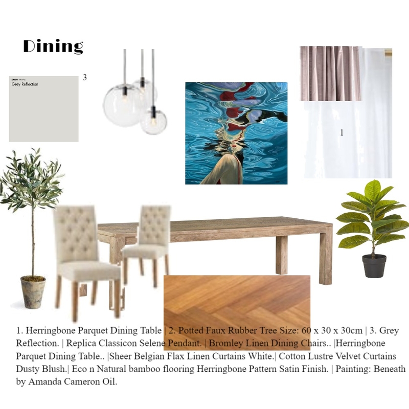 Sample board Dining Mood Board by Sam on Style Sourcebook