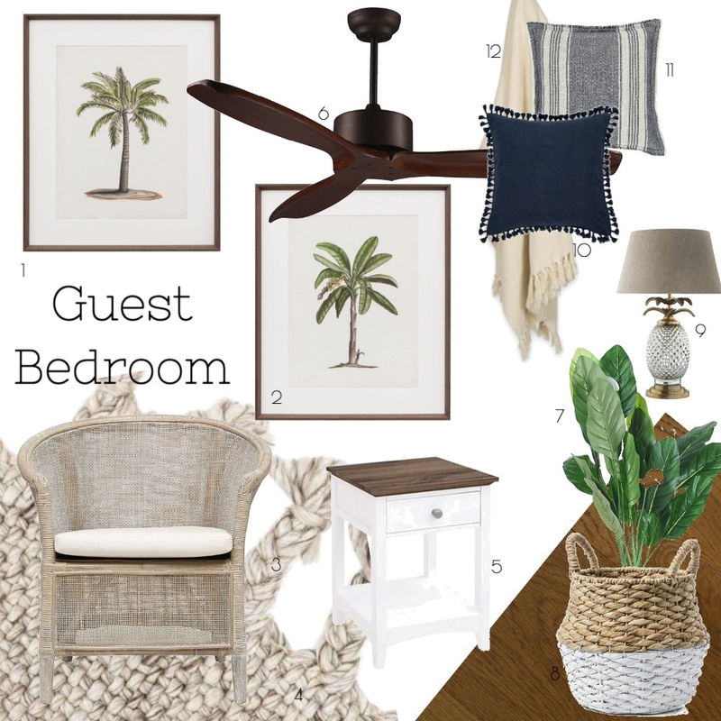 Guest Bedroom 3 Coastal Mood Board by bronwynfox on Style Sourcebook