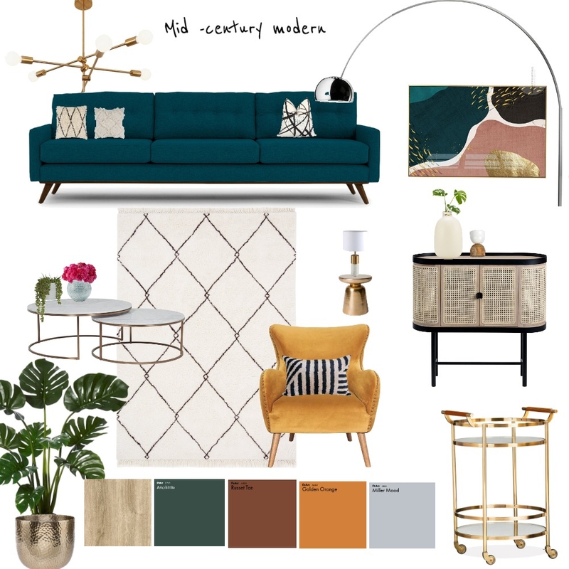 Mid-century mod _003 Mood Board by Shobhana on Style Sourcebook