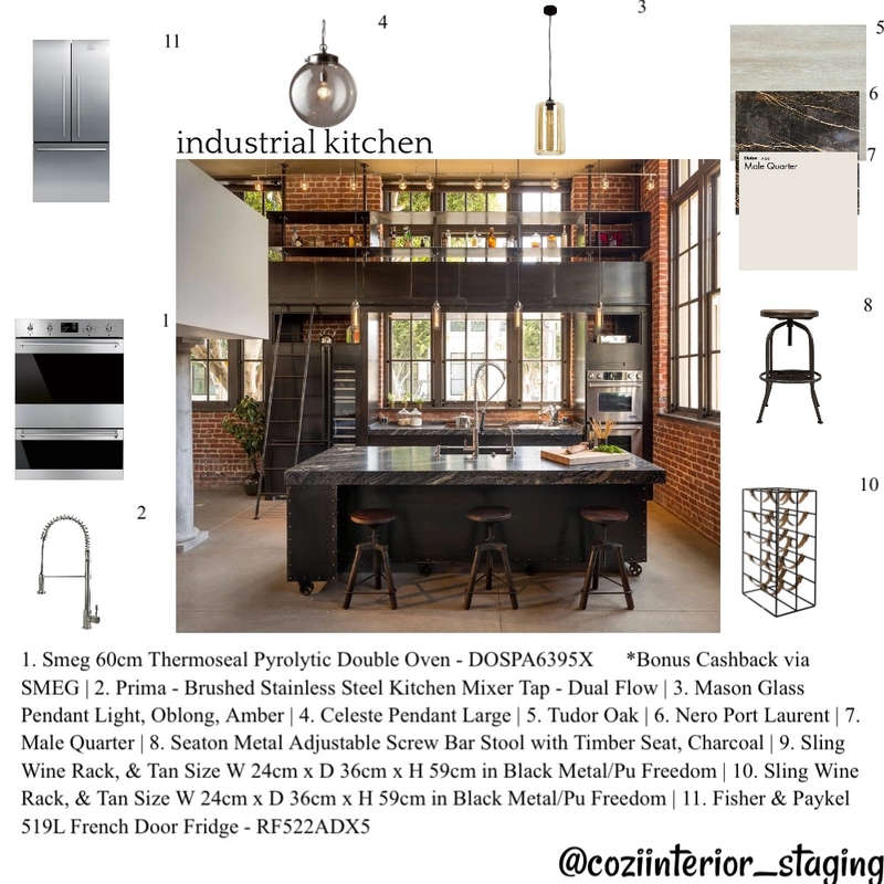 Industrial kitchen Mood Board by coziinteriors_staging on Style Sourcebook