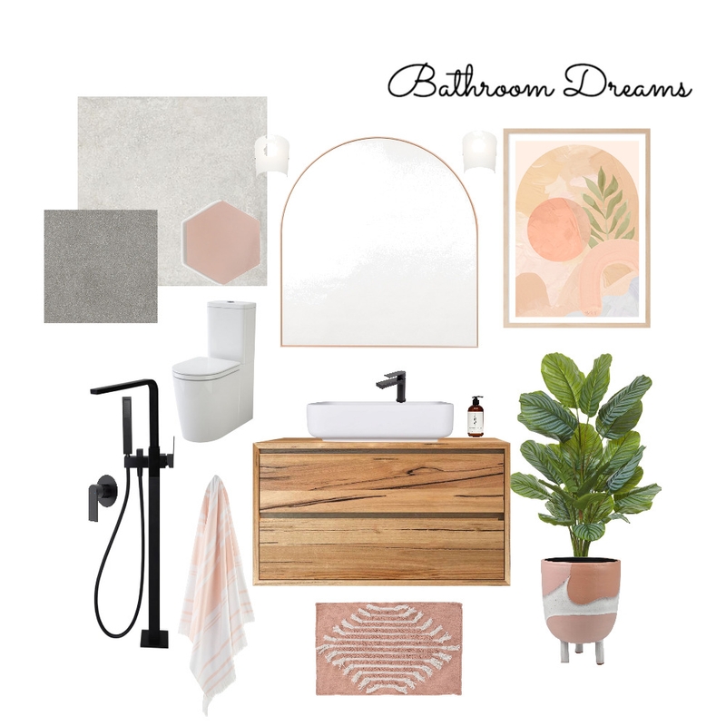 Pink Bathroom Mood Board by Bridgets Build on Style Sourcebook