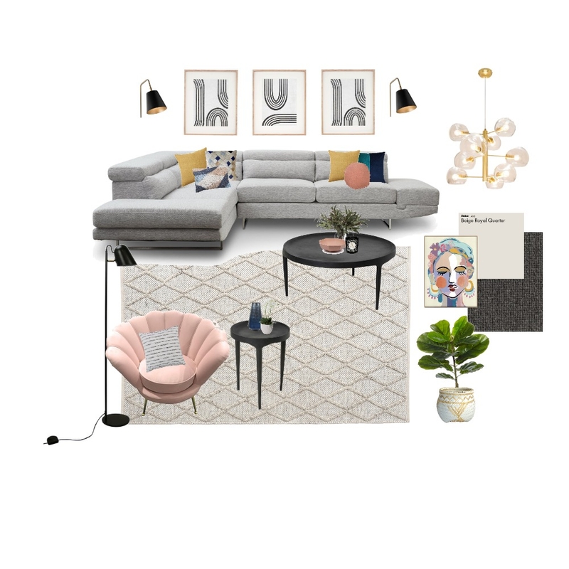 Modern Living Room Mood Board by jomais on Style Sourcebook