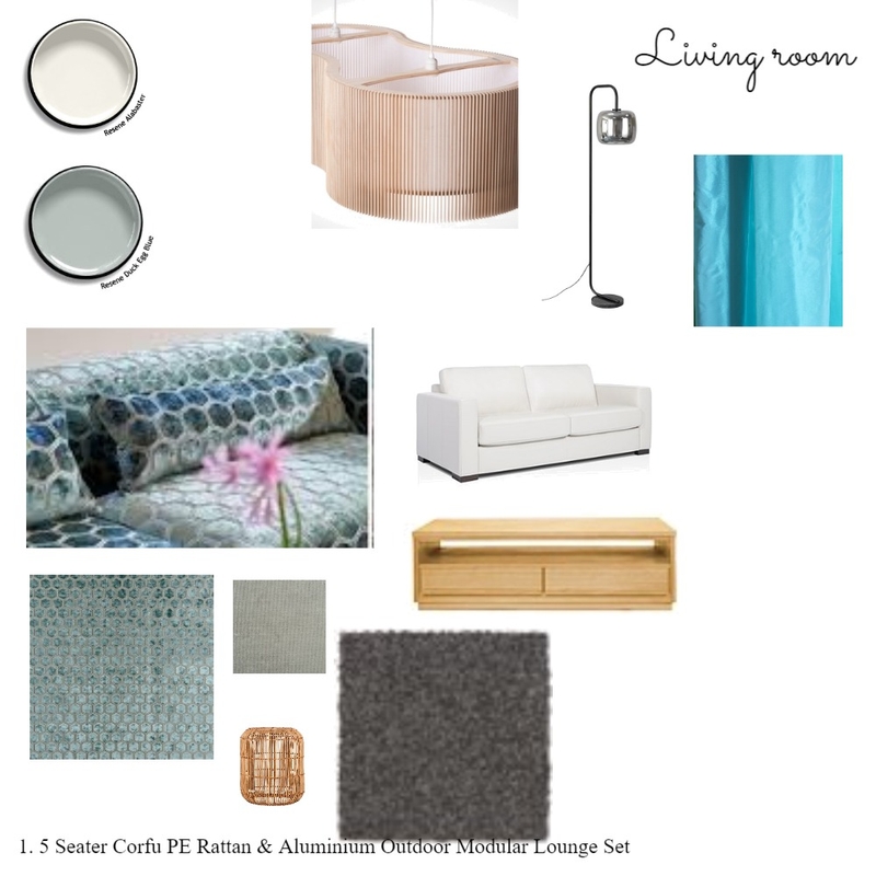 Living Room Sample Board Mood Board by lhanan on Style Sourcebook