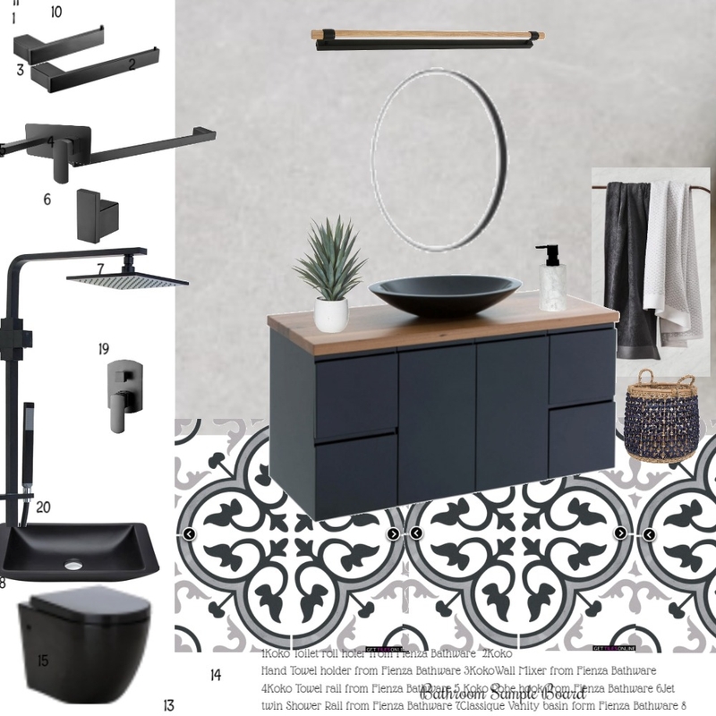 Bathroom Module 9 Mood Board by SbS on Style Sourcebook