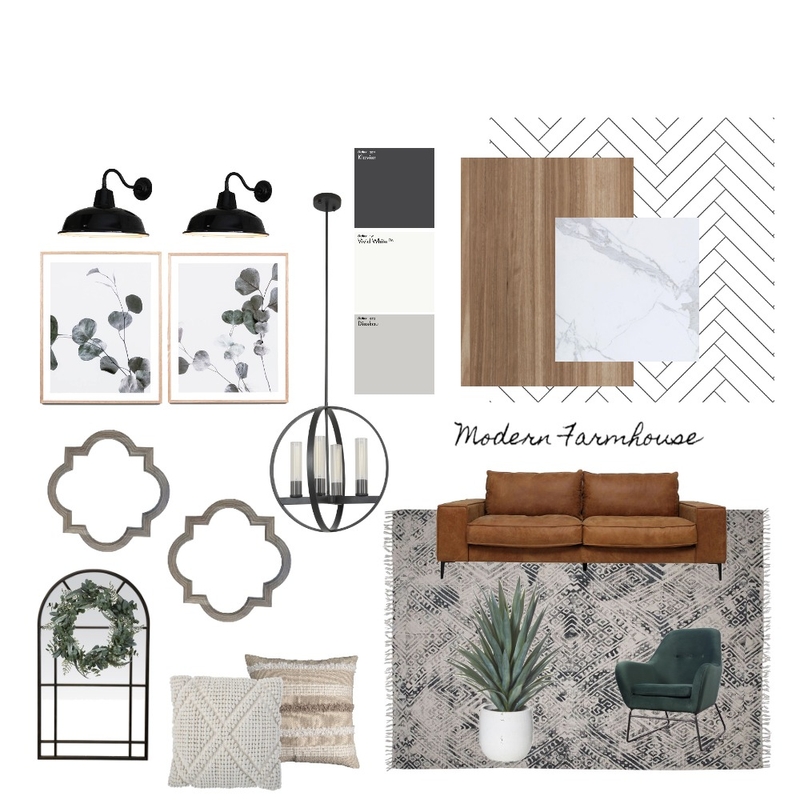 Modern Farmhouse Mood Board by amandakayedesigns on Style Sourcebook