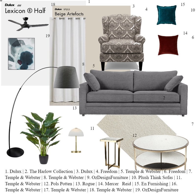 Joanne - Sample Board Mood Board by Tamz on Style Sourcebook