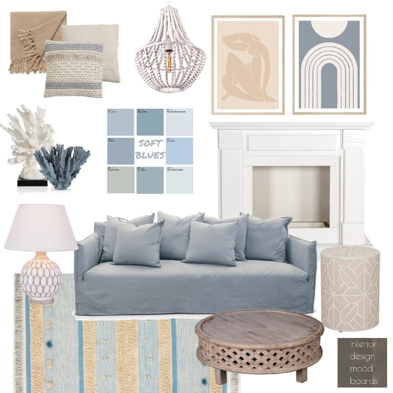 SOFT BLUES Mood Board by homestylingbymel on Style Sourcebook