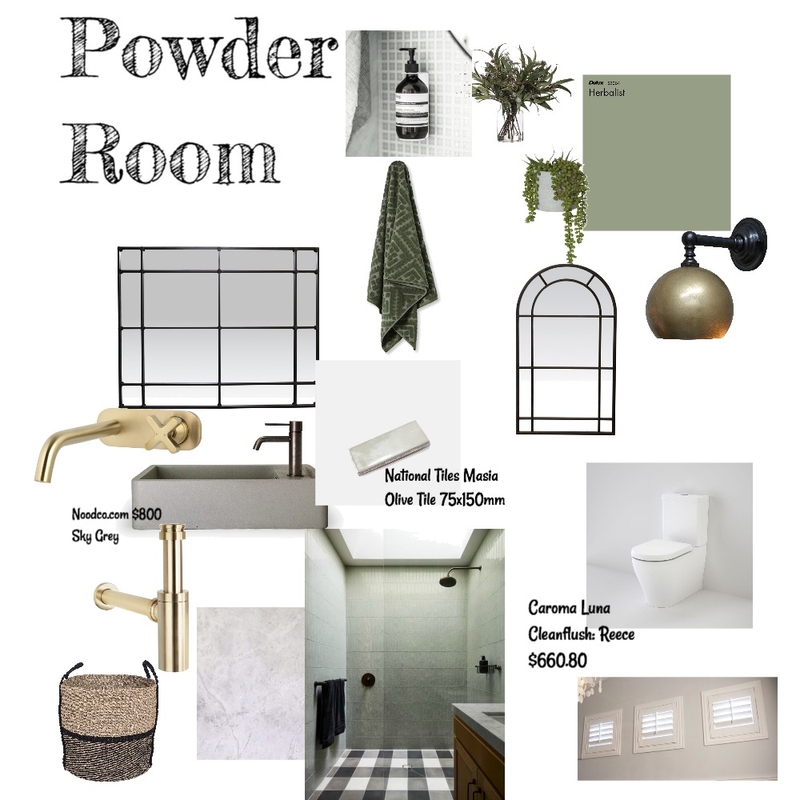 Powder Room Mood Board by acla on Style Sourcebook