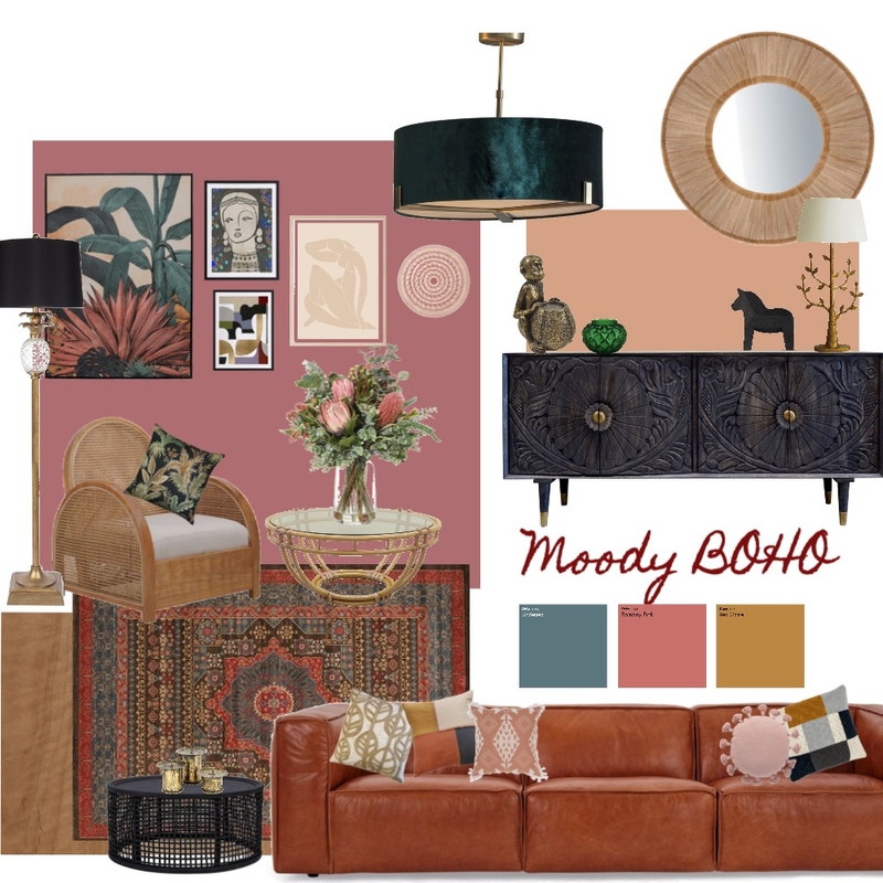 Moody Boho Mood Board by Mary Ord on Style Sourcebook