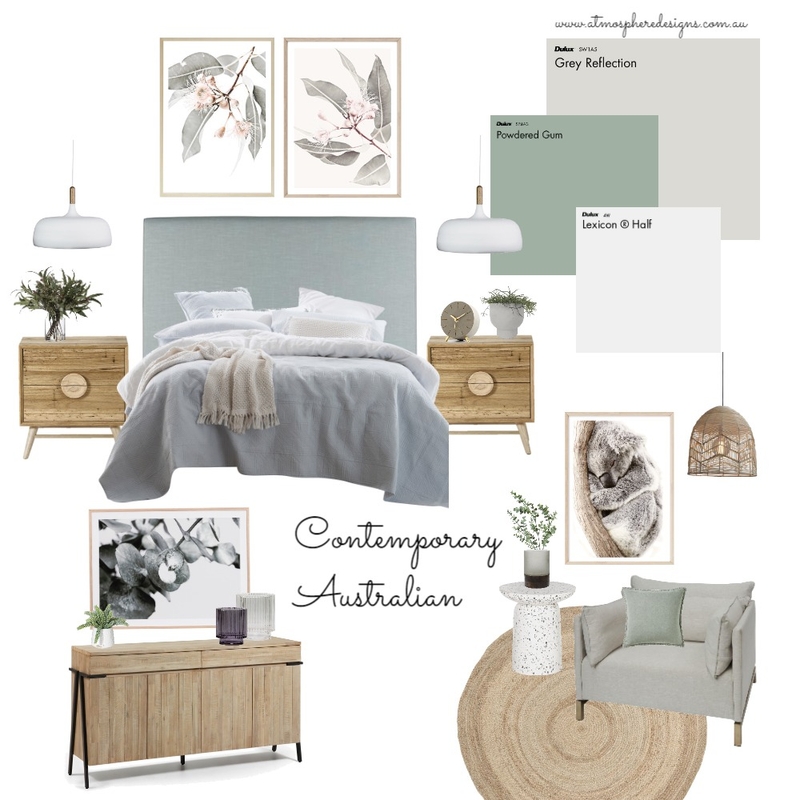 Contemporary Australian Master Suite Interior Design Mood Board by Atmosphere Designs Contemporary Australian Master Suite Interior Design Mood Board by Atmosphere Designs