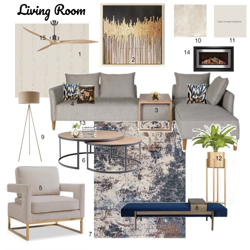 Living Room Mood Board by Nuria on Style Sourcebook