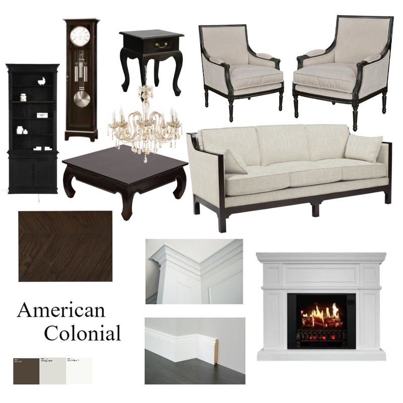 American Colonial Mood Board by Gia123 on Style Sourcebook