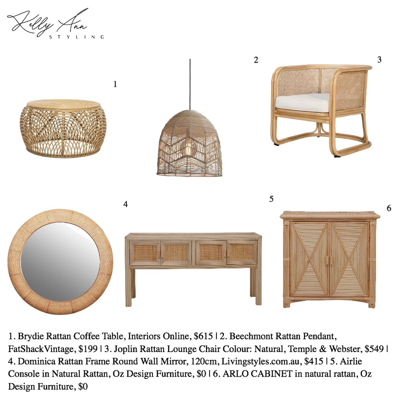 rattan selection Mood Board by Kelly on Style Sourcebook