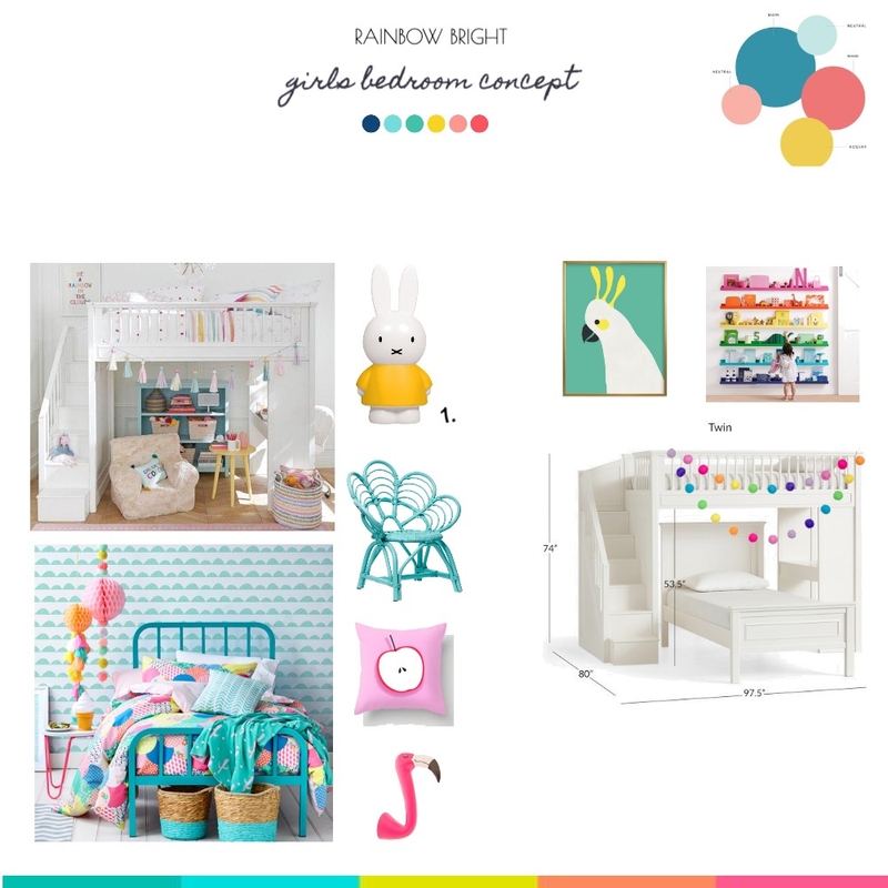 Rainbow Bright Mood Board by JennWright on Style Sourcebook