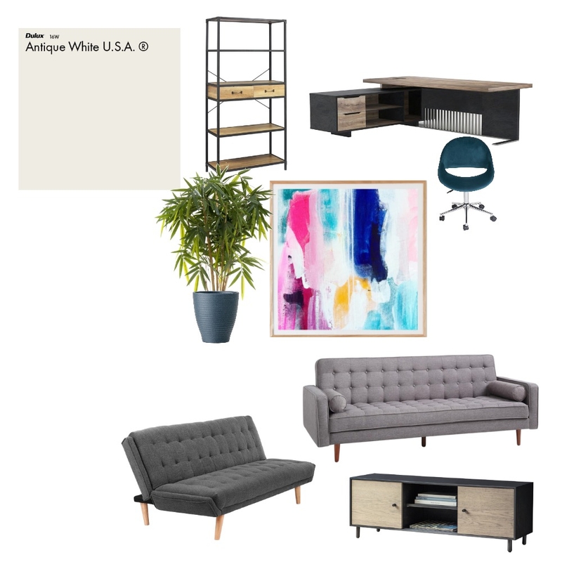 Study TV Room Sample Board Mood Board by Plant Design on Style Sourcebook