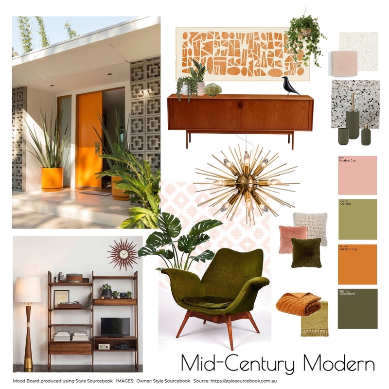 Mid Century Modern Mood Board by MDS on Style Sourcebook