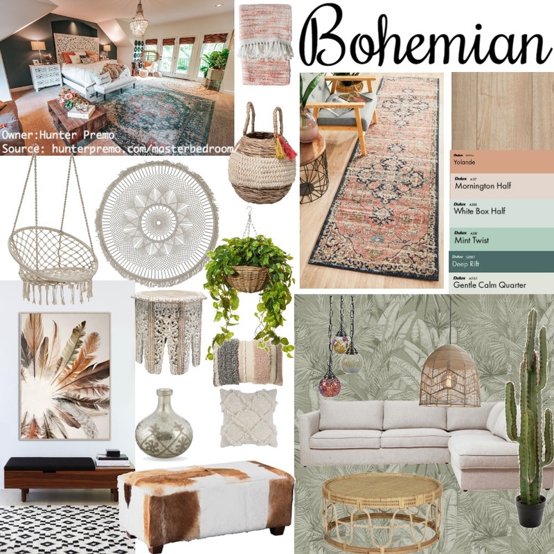 BOHEMIAN Mood Board by bellemurphybowen on Style Sourcebook