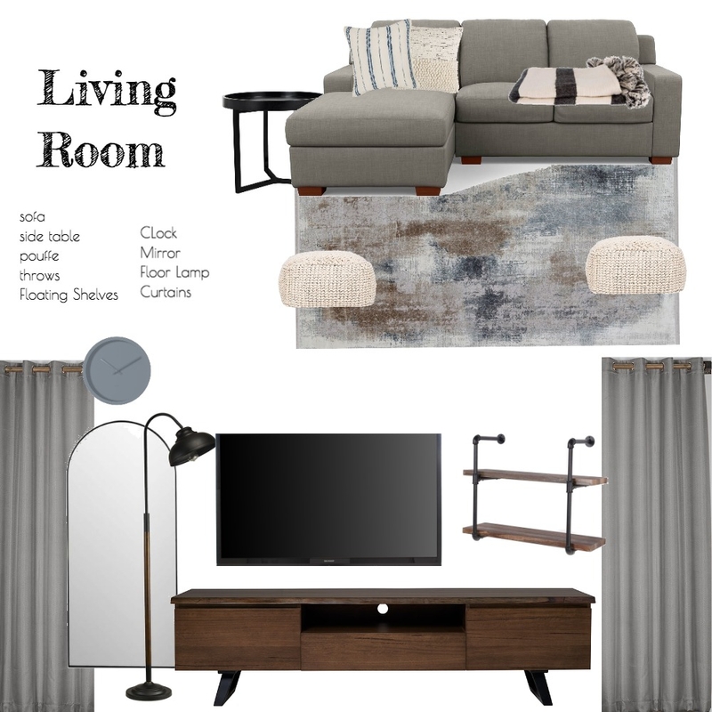 Modern Minimalist Living Room Mood Board by ditadot on Style Sourcebook