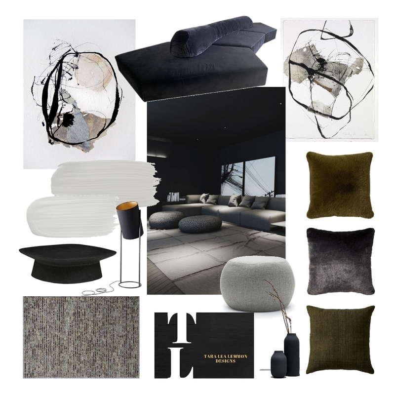 Jane and John Doe Media Room Mood Board by taralealemmon on Style Sourcebook