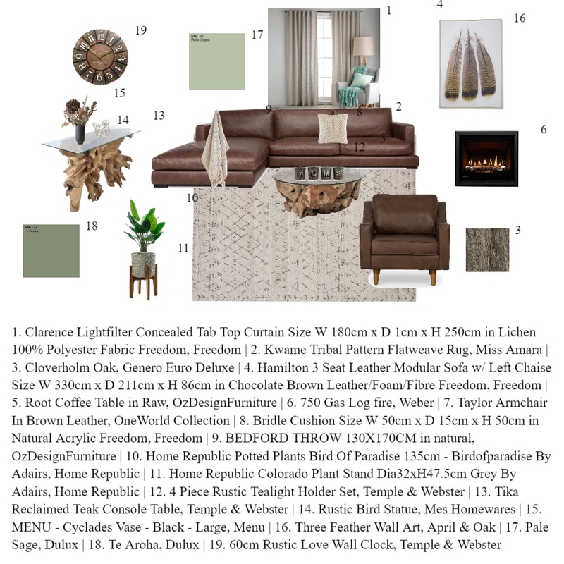 Rustic Living Room Mood Board by woodlandgypsy on Style Sourcebook